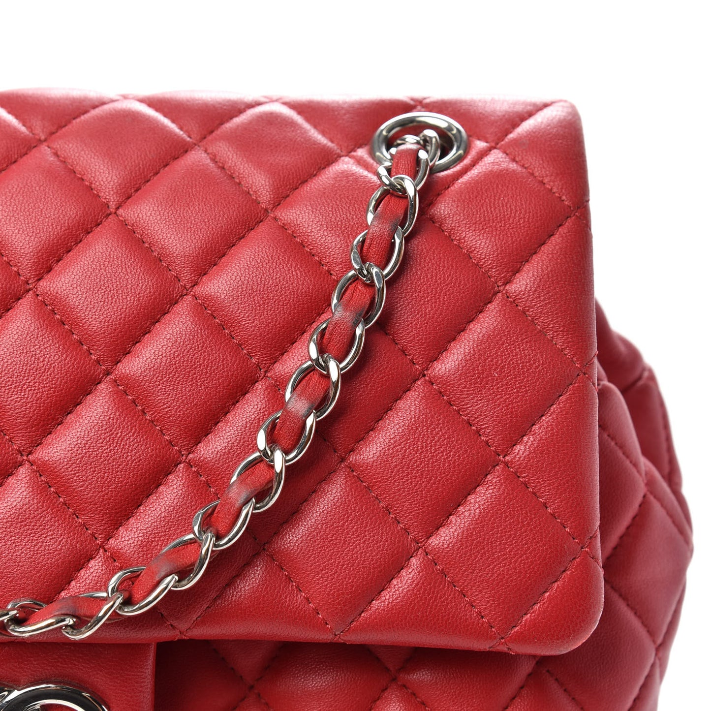 Lambskin Quilted Large Urban Spirit Backpack Red