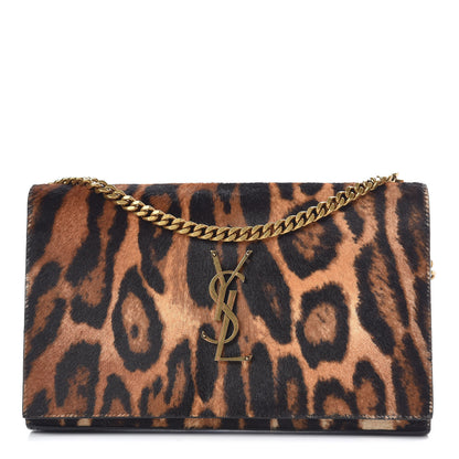 Saint Laurent Calf Hair Monogram Chain Wallet Leopard 1 of 12