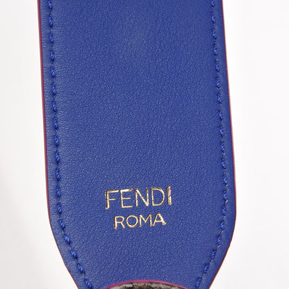 Fendi Shiny Python Vitello Dolce Strap You Asfalto Blue Neon 5 of 5