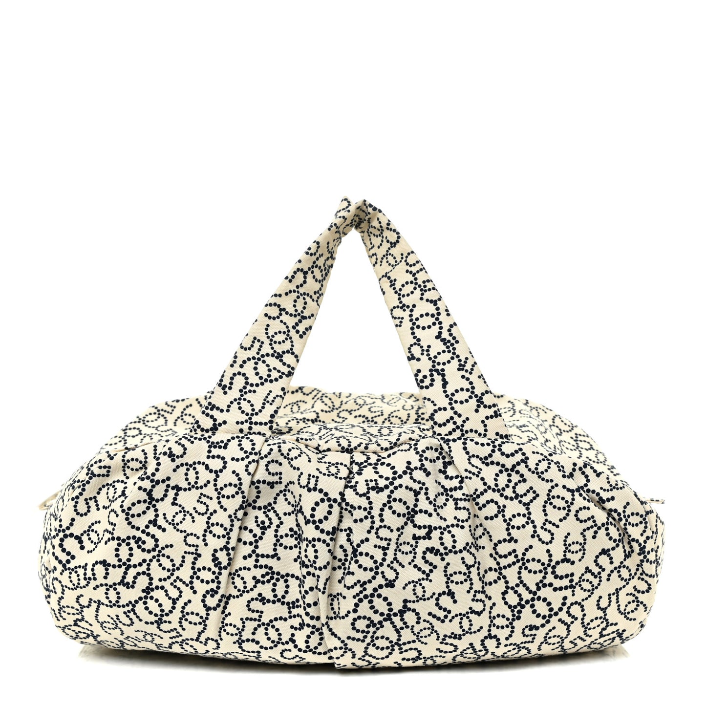 Canvas Logo CC Bowler Bag Ivory Black