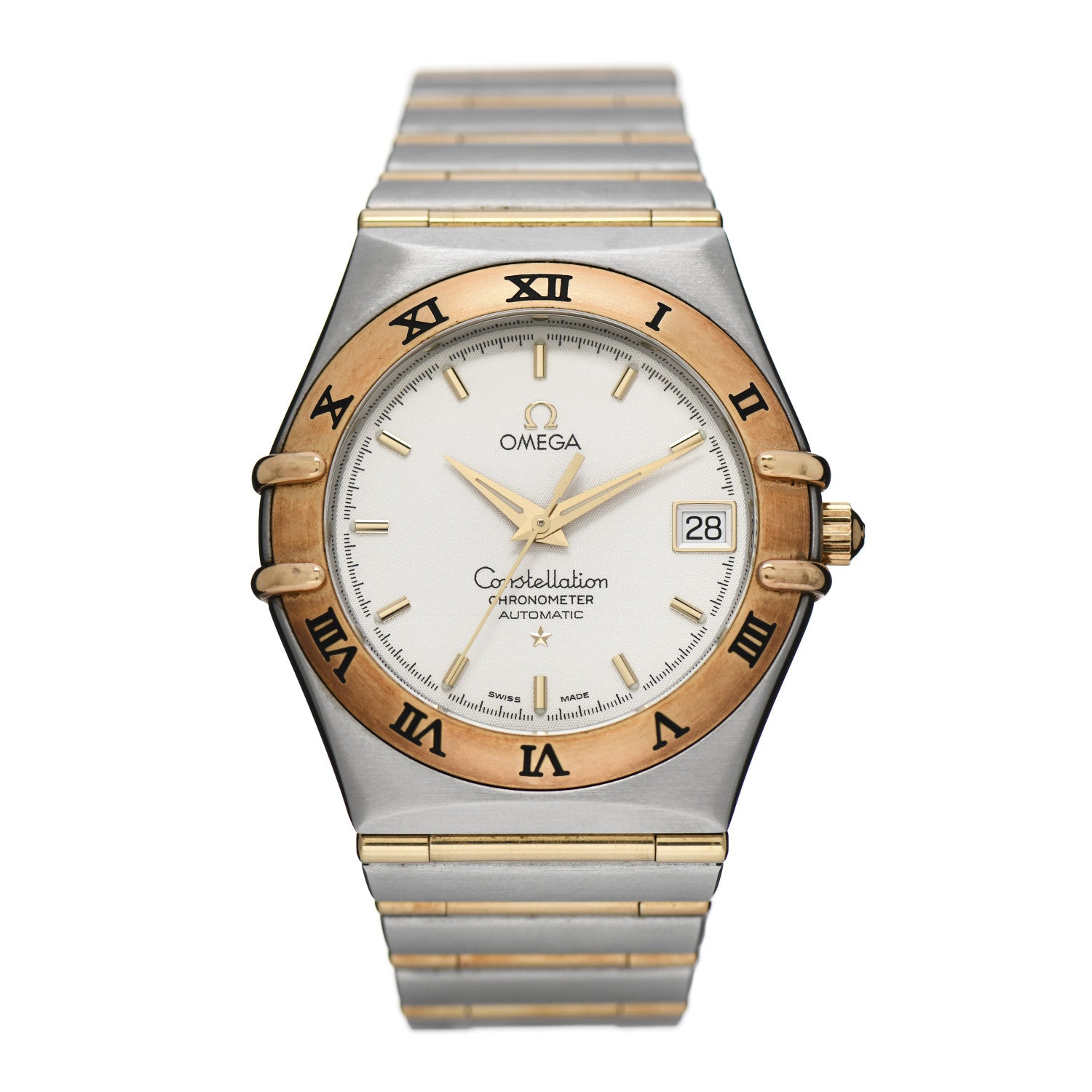 Omega Stainless Steel 18K Yellow Gold 35mm Constellation Automatic Watch White 1202.30 1 of 5
