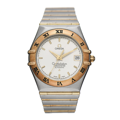 Omega Stainless Steel 18K Yellow Gold 35mm Constellation Automatic Watch White 1202.30 1 of 5