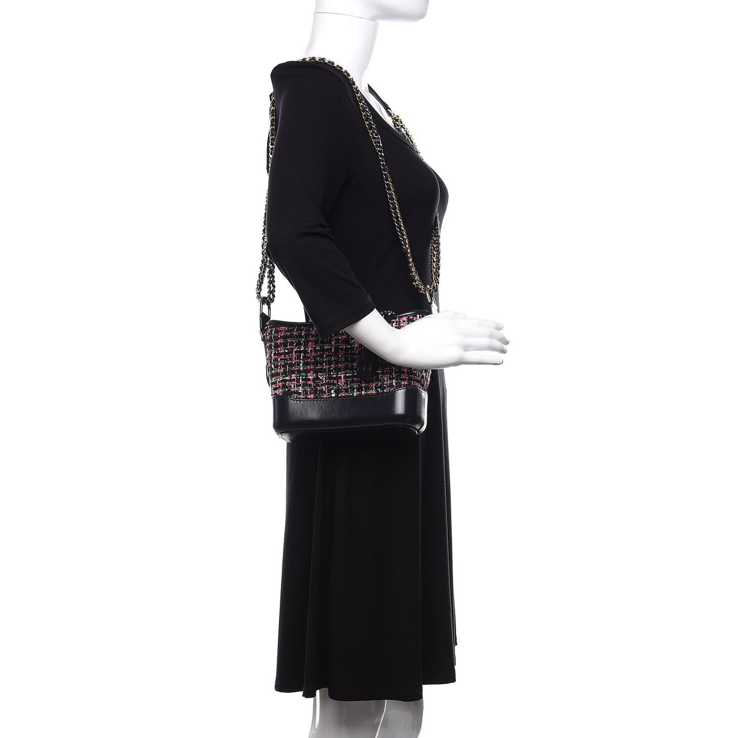 Tweed Calfskin Small Gabrielle Hobo Multi