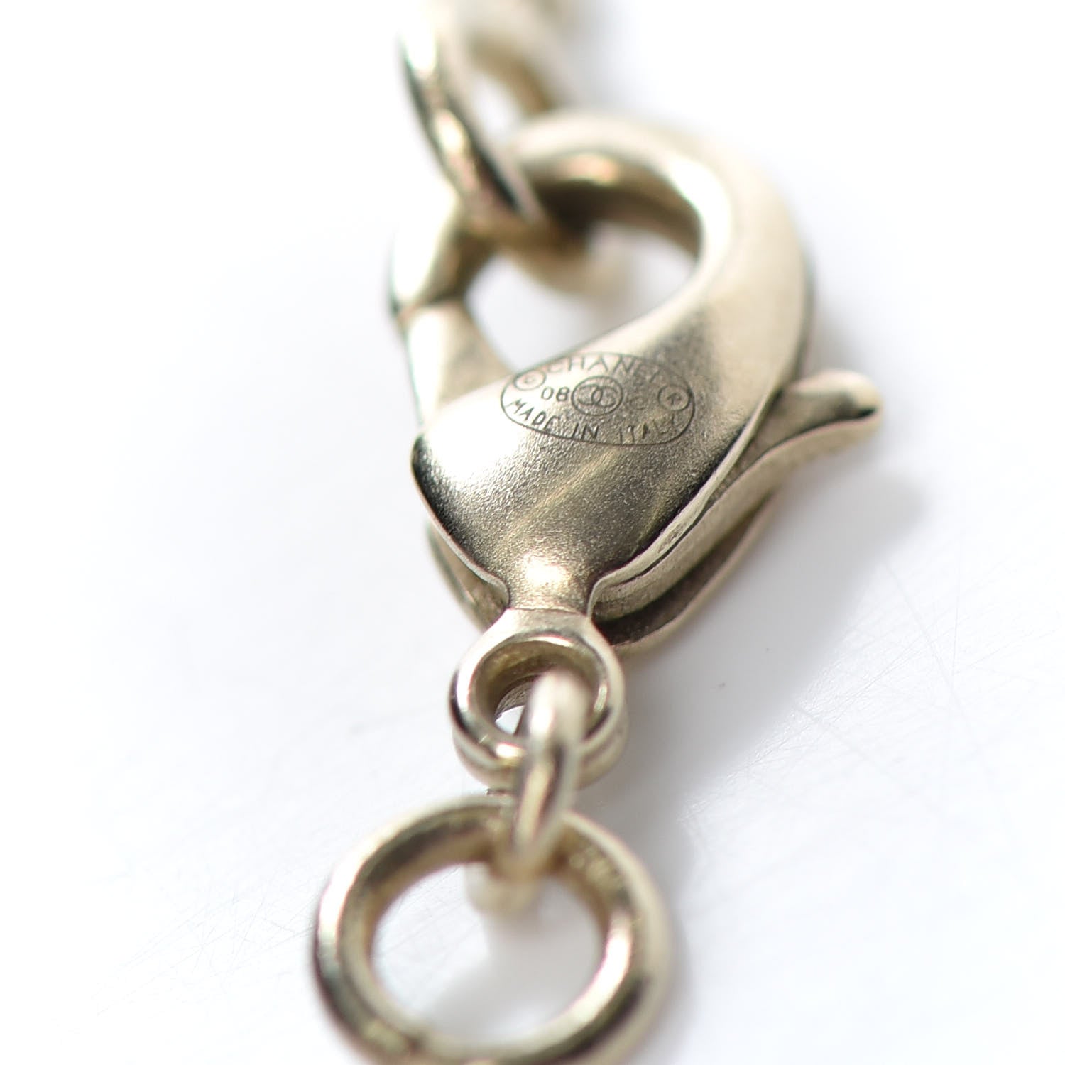 Chanel Enamel CC Necklace Gold Red 5 of 5