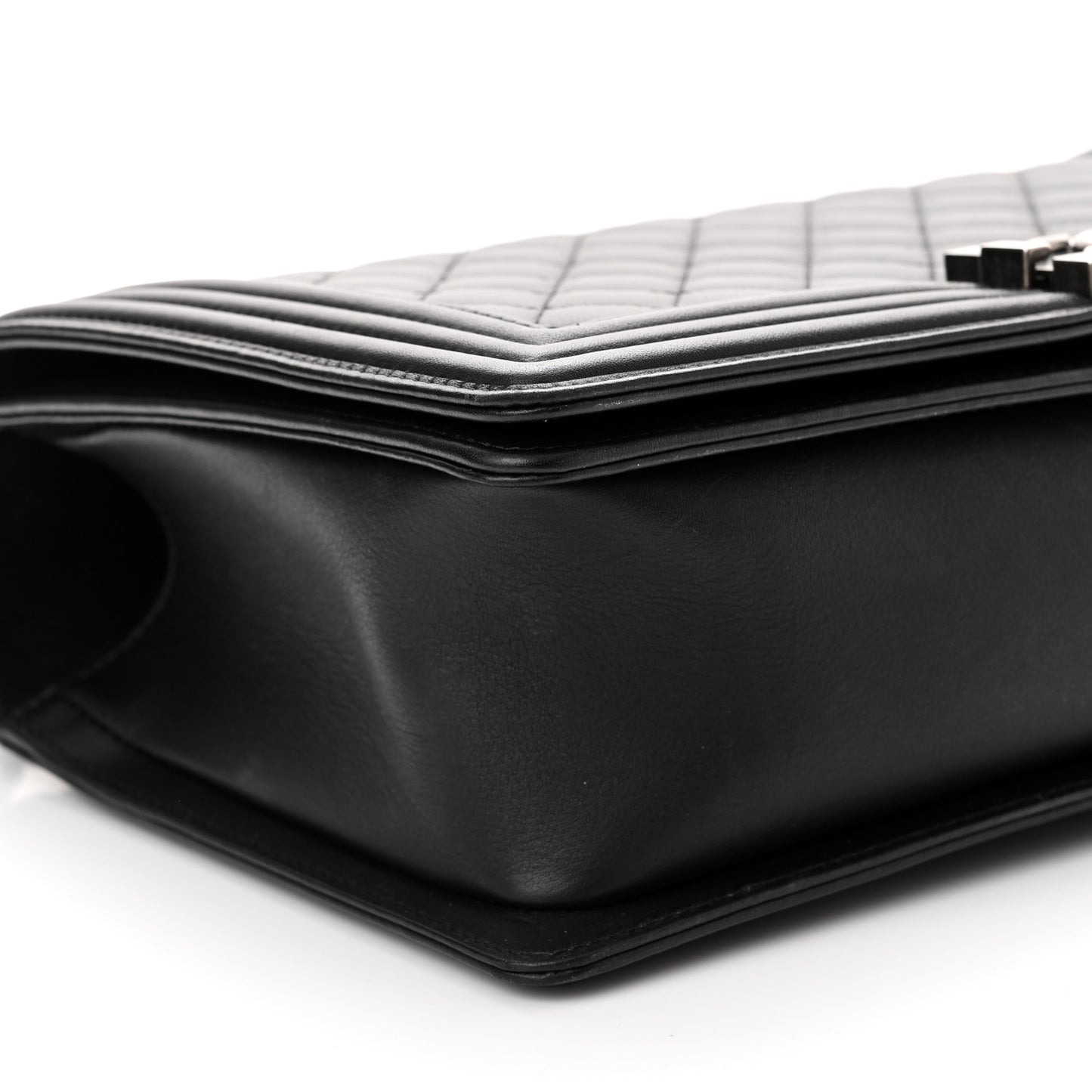 Calfskin Quilted New Medium Boy Flap Black