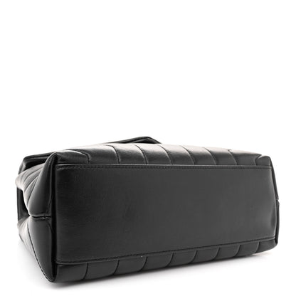 Saint Laurent Calfskin Y Quilted Monogram Small Loulou Chain Satchel Black 4 of 10