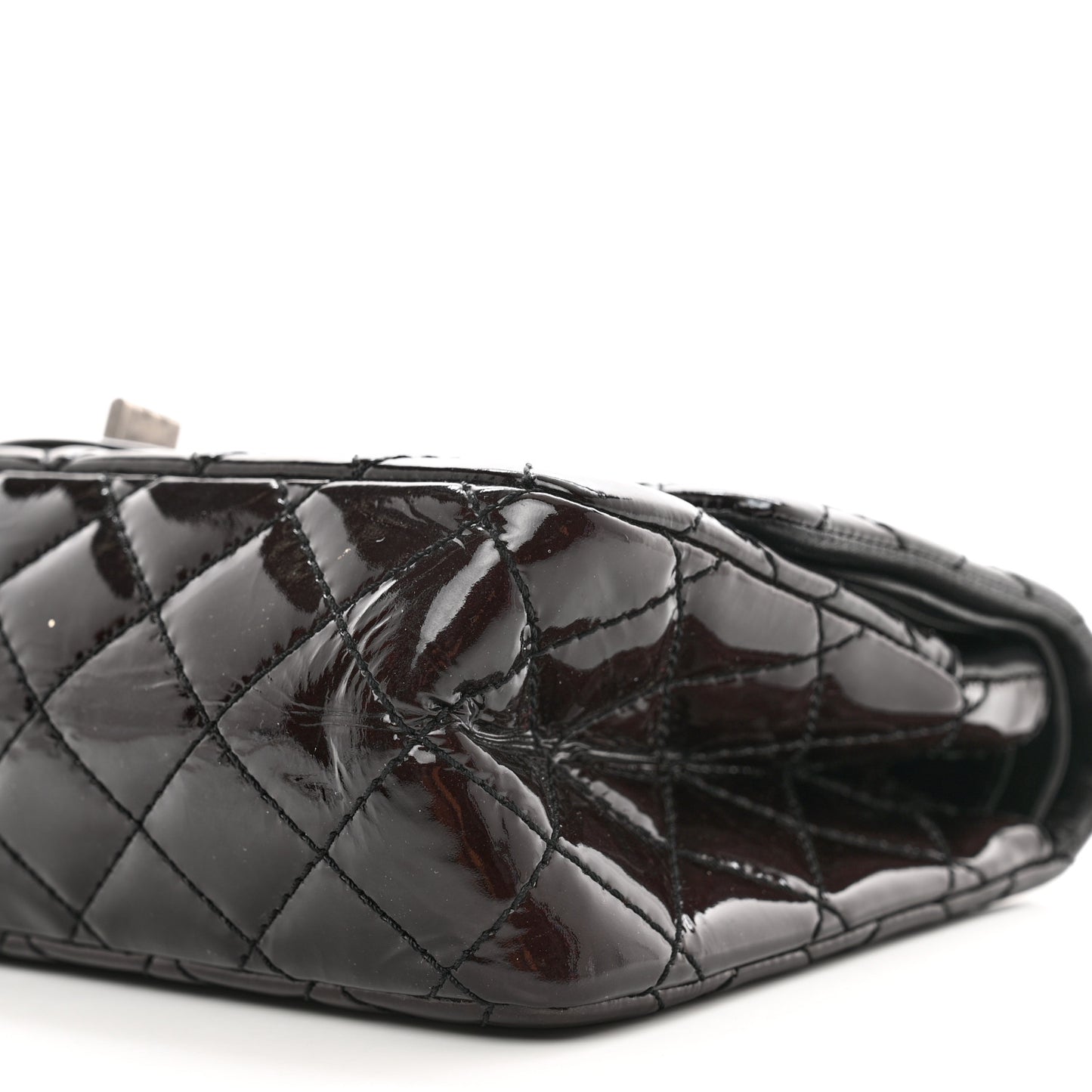 Patent Calfskin Quilted 2.55 Reissue 225 Flap Black