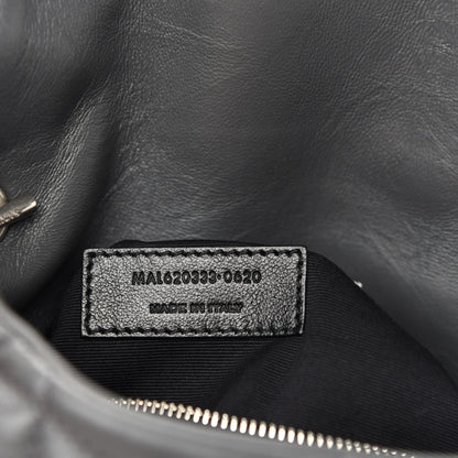Saint Laurent Lambskin Quilted Toy Loulou Puffer Monogram Chain Satchel Storm 10 of 12