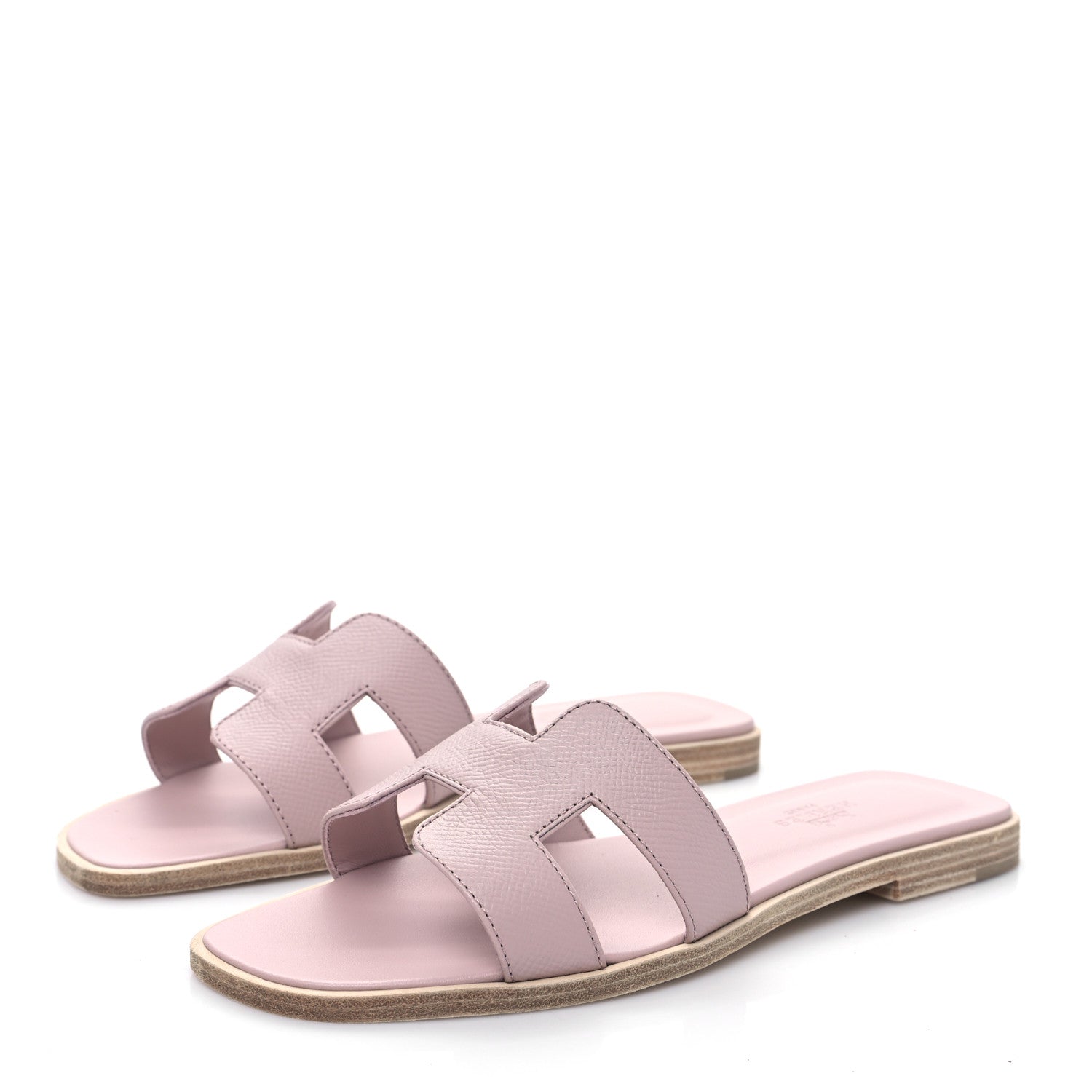 Hermes Epsom Oran Sandals 36 Rose Porcelaine 4 of 9