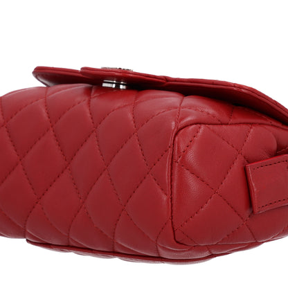 Chanel Lambskin Quilted Flap Cosmetic Case Red 10 of 11