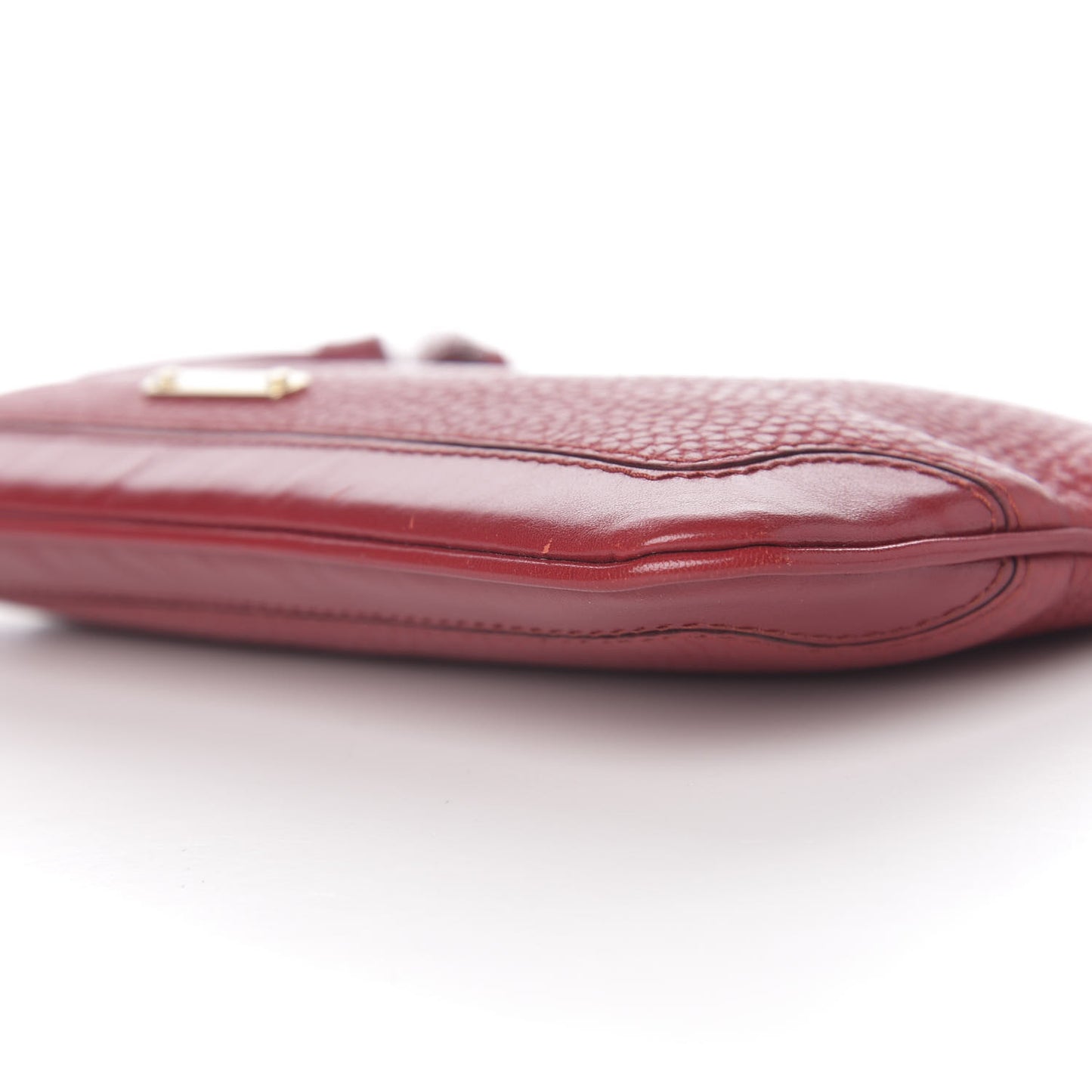 Signature Grain Calfskin Tassel Peyton Crossbody Clutch Bag Red