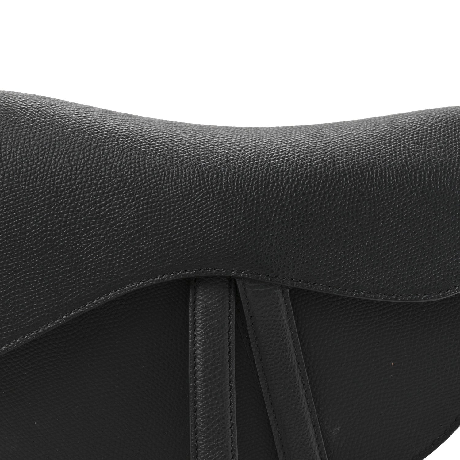 Christian Dior Grained Calfskin Saddle Bag Black 15 of 19