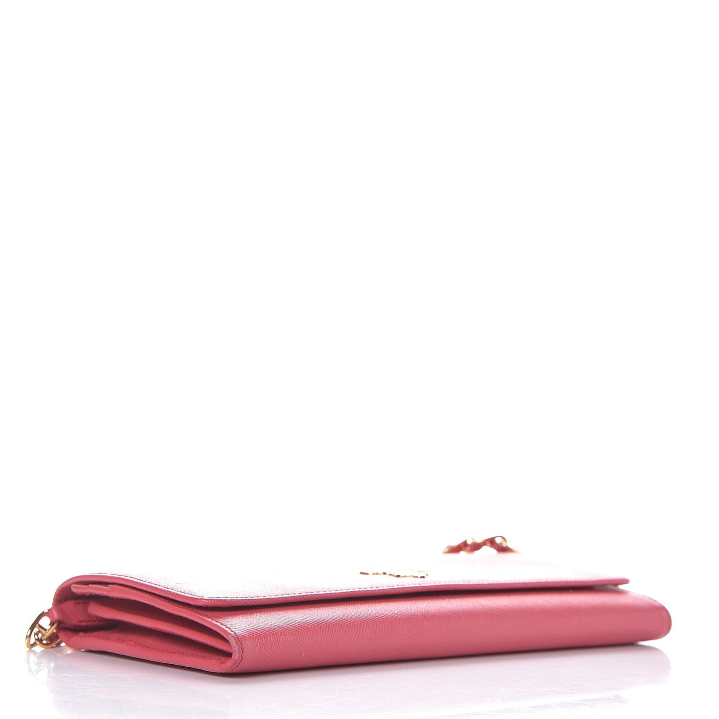 Saffiano Metal Oro Chain Wallet Peonia