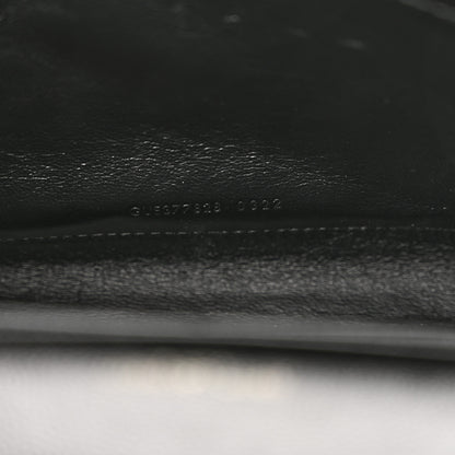 Saint Laurent Grain De Poudre Matelasse Chevron Monogram Monochrome Chain Wallet Black 7 of 11