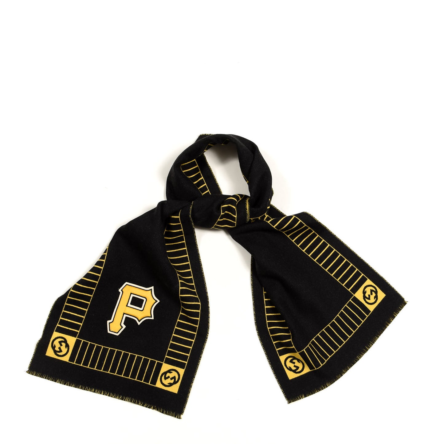 X MLB Wool Pittsburgh Pirates Patch Crew Scarf Black Yellow