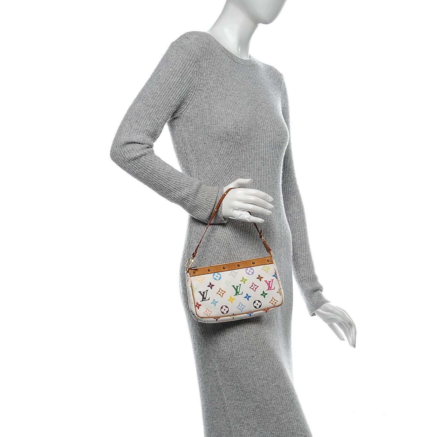 Monogram Multicolor Pochette Accessories White