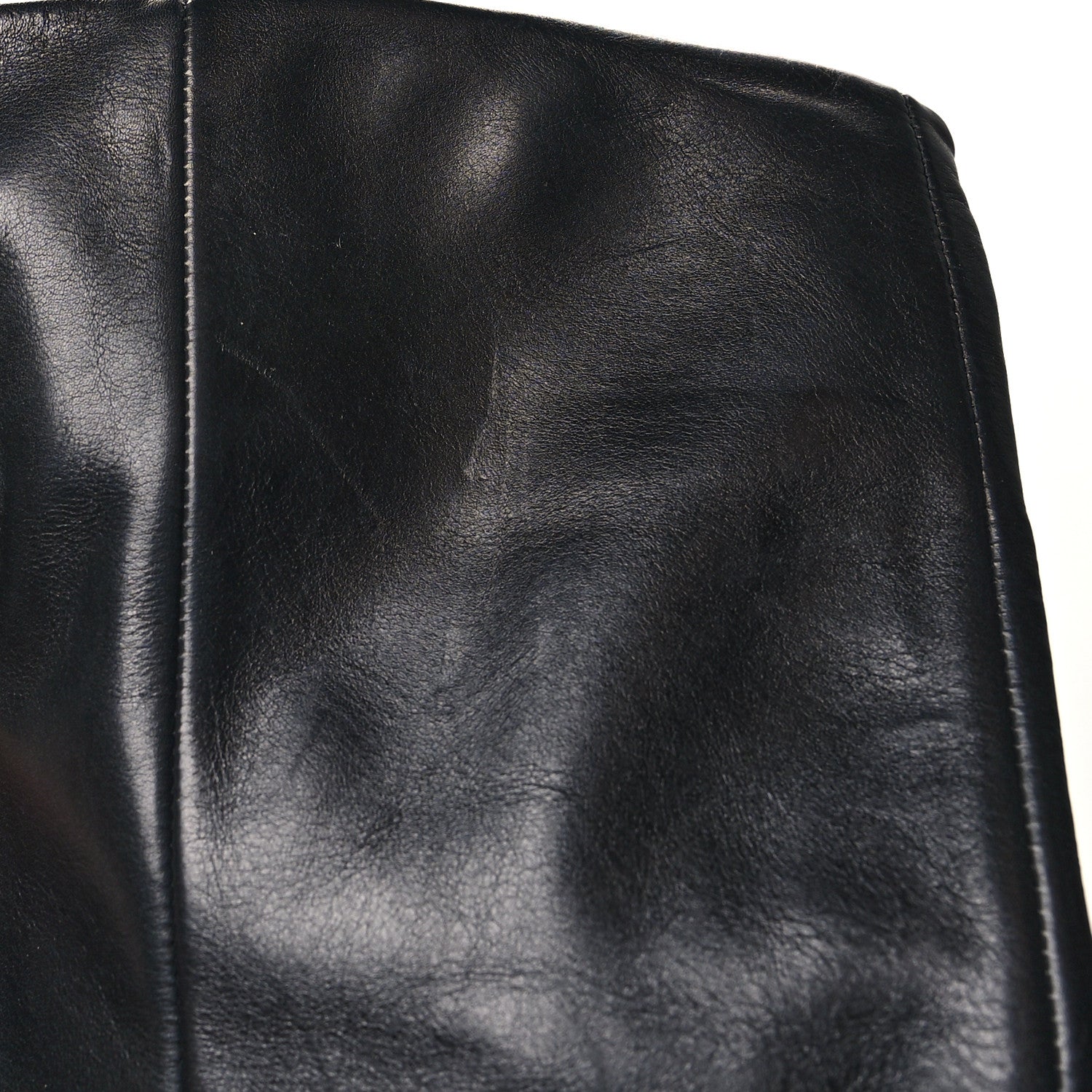 Prada Calfskin Knee High Platform 105mm Boots 35 Black 7 of 8