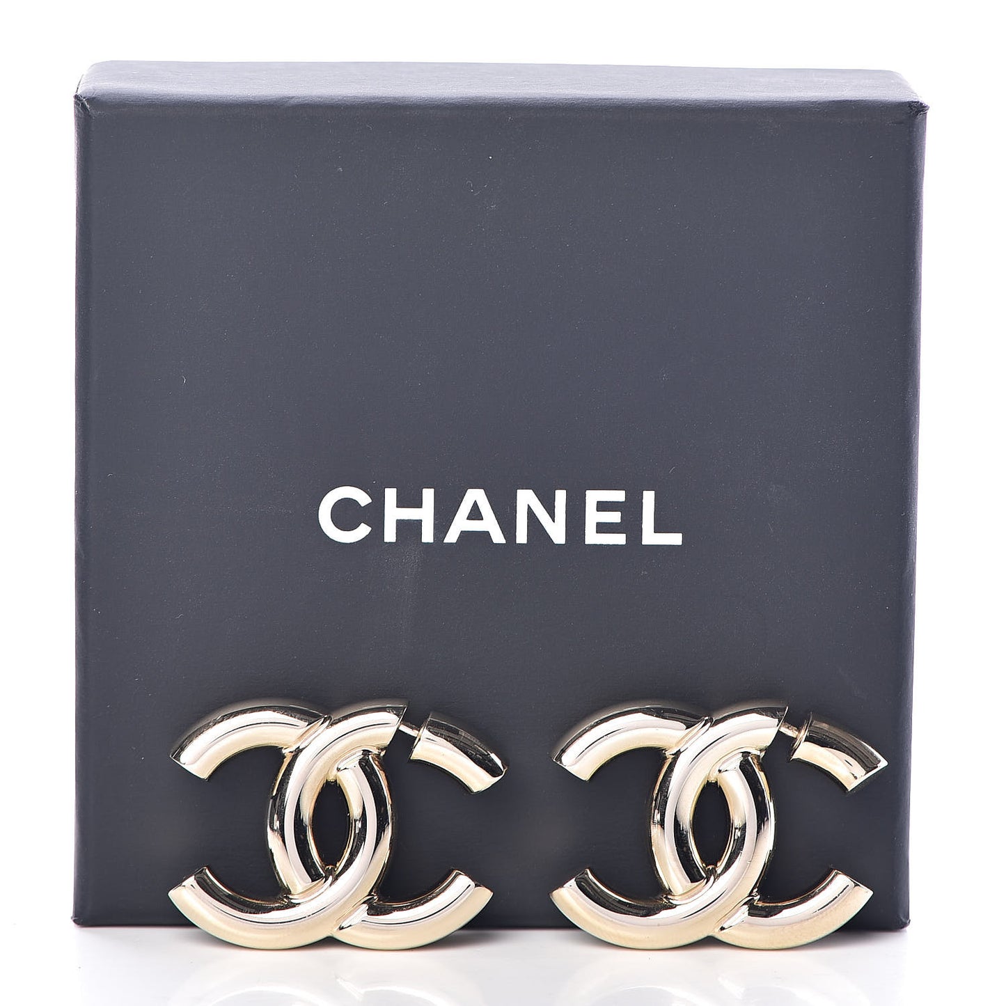 Metal CC Earrings Gold