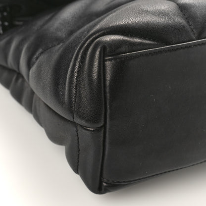 Saint Laurent Lambskin Quilted Monogram Monochrome Small Loulou Puffer Chain Satchel Black 7 of 12