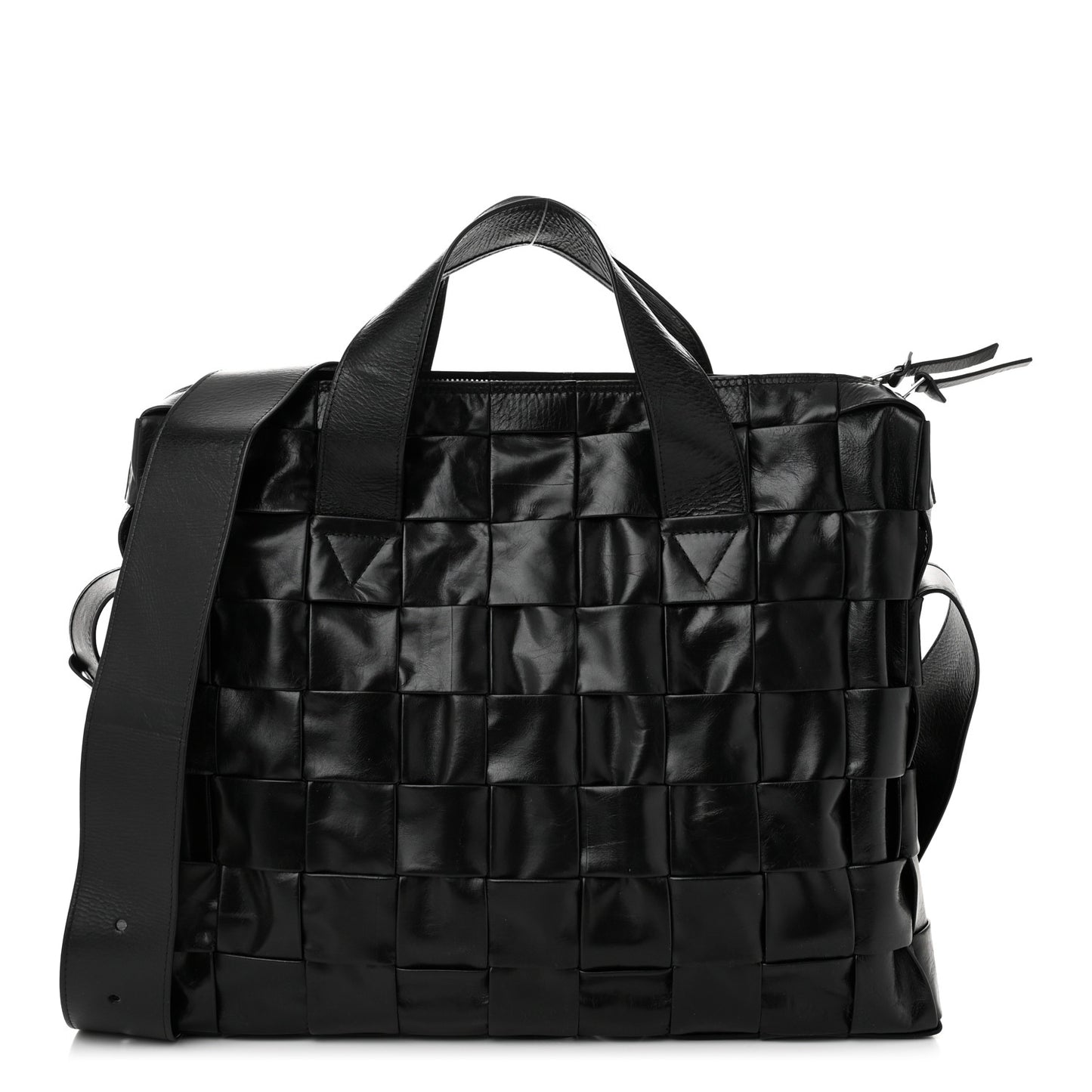 Paper Calfskin Maxi Intrecciato The Cassette Case Black