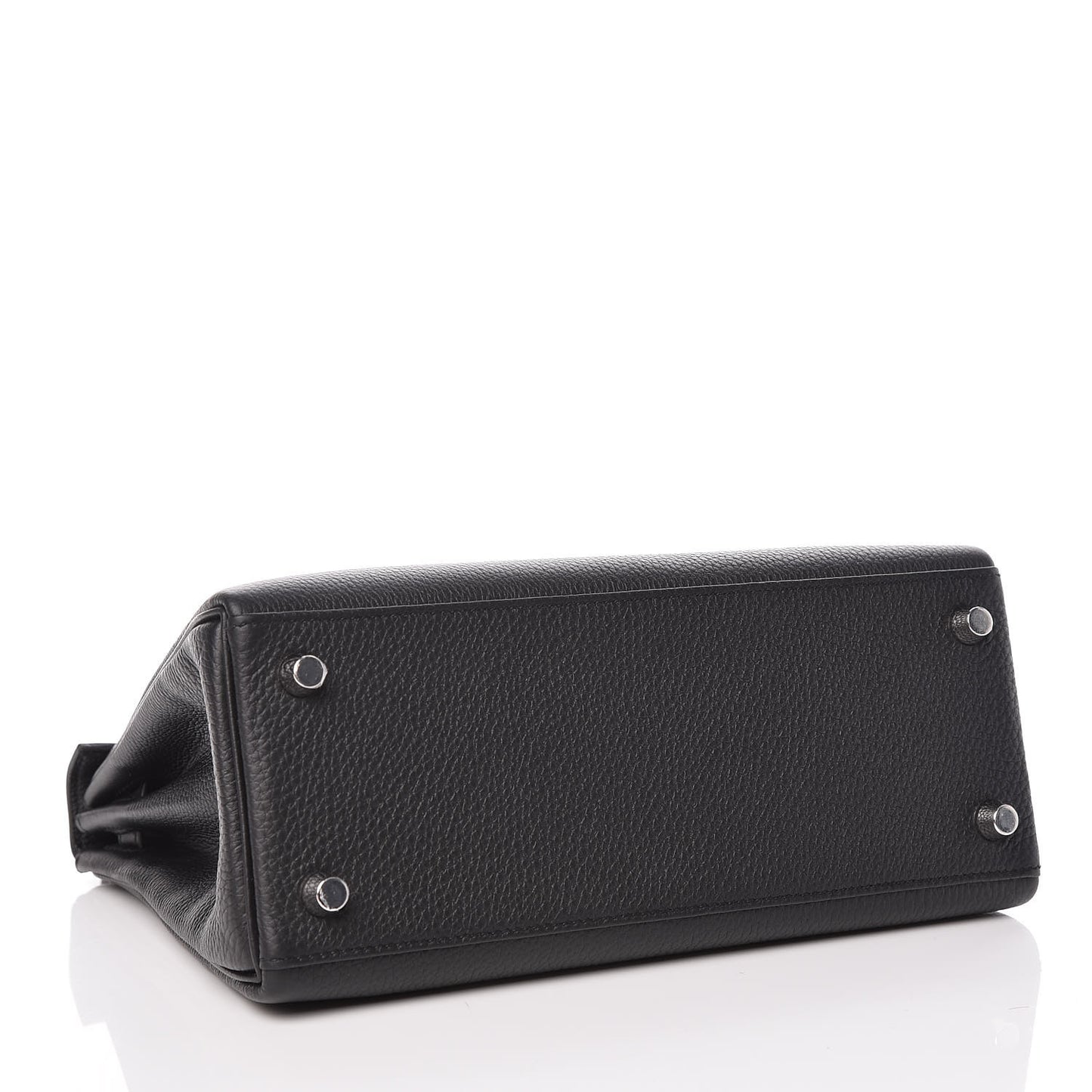 Togo Horseshoe Kelly Retourne 25 Black Magnolia