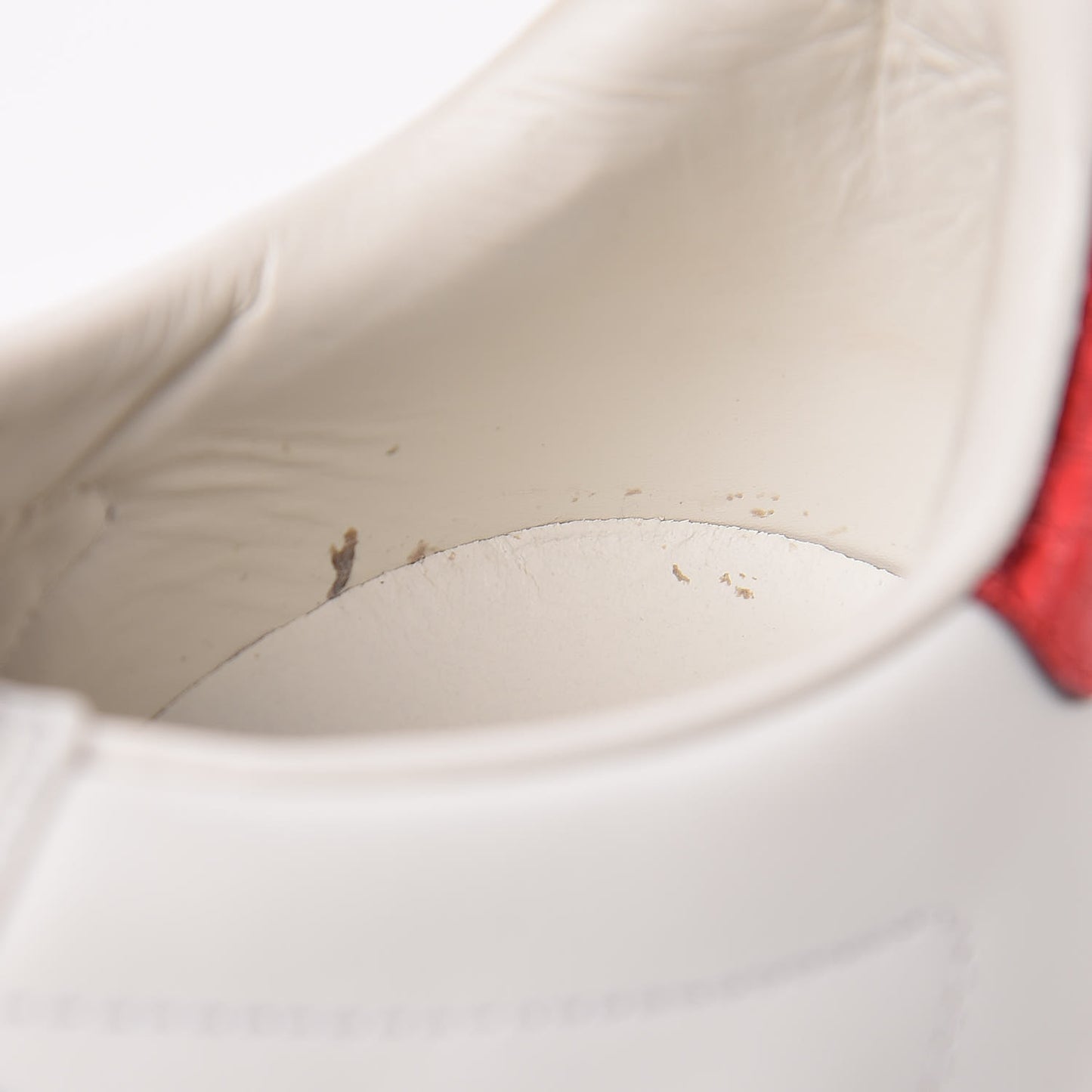 Calfskin Web Crystal Womens Mouth Ace Sneakers 37 White