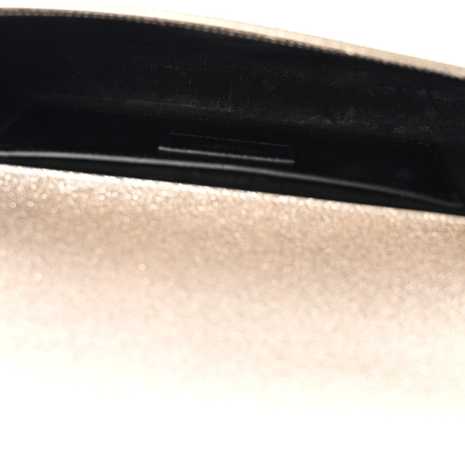 Saint Laurent Textured Metallic Calfskin Classic Monogram Cassandre Clutch Pale Gold 5 of 7