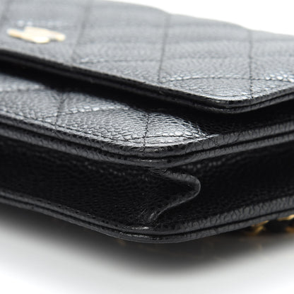 Chanel Caviar Quilted Wallet On Chain WOC Black 11 of 12