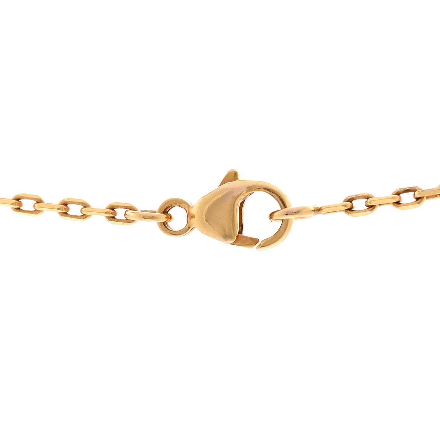 Lacquered Gold Mini Pop H Pendant Necklace White