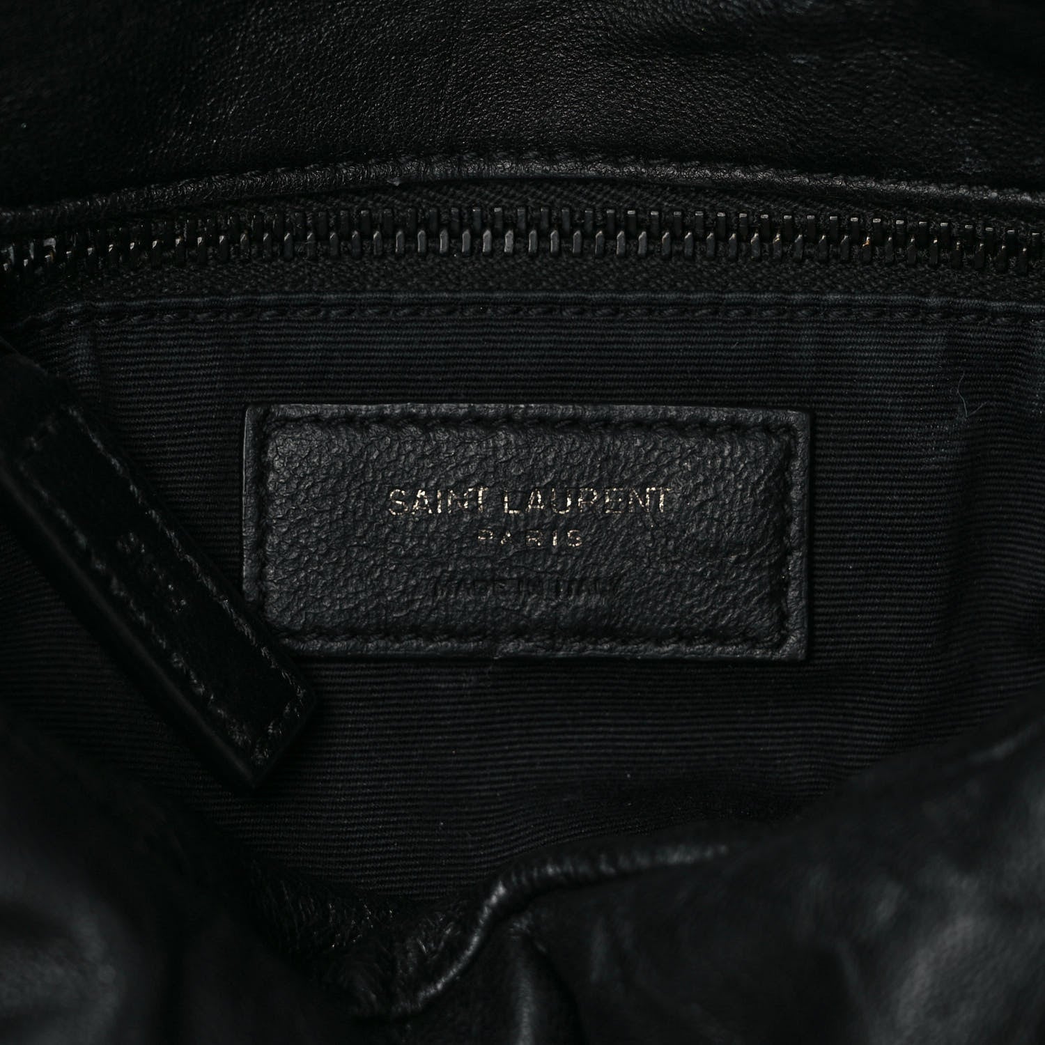 Saint Laurent Lambskin Quilted Monogram Monochrome Medium Loulou Puffer Chain Satchel Black 5 of 10