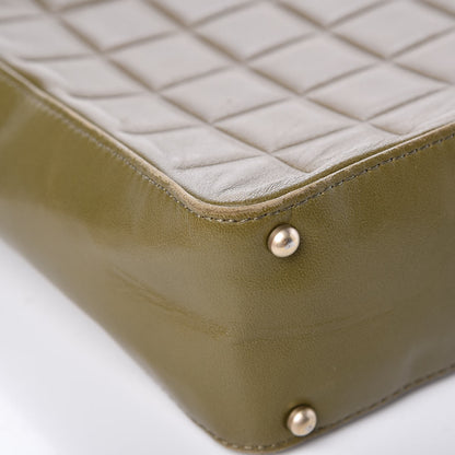 Chanel Lambskin Chocolate Bar Quilted Small Shoulder Bag Khaki 10 of 14