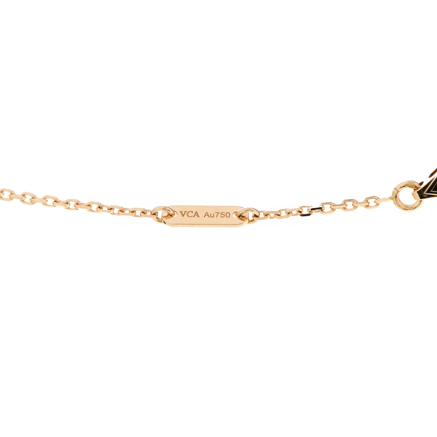 Van Cleef & Arpels 18K Yellow Gold Mother of Pearl Sweet Alhambra Pendant Necklace 5 of 7