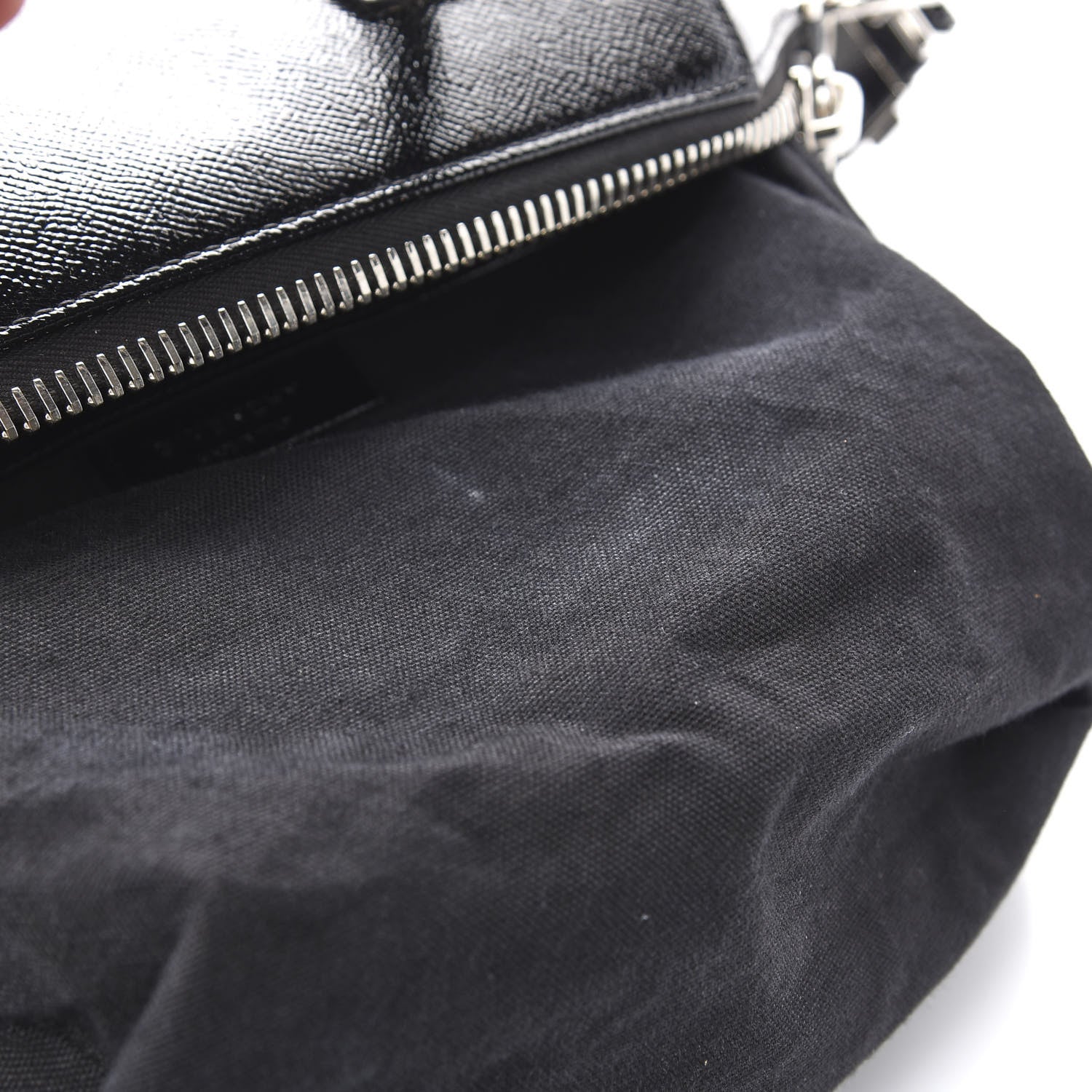 Givenchy Textured Patent Calfskin Small Antigona Black 9 of 11