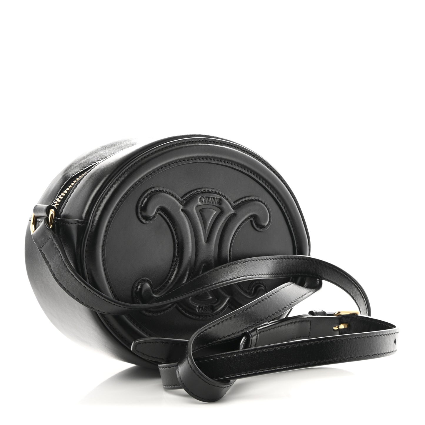 Smooth Calfskin Cuir Triomphe Oval Bag Black