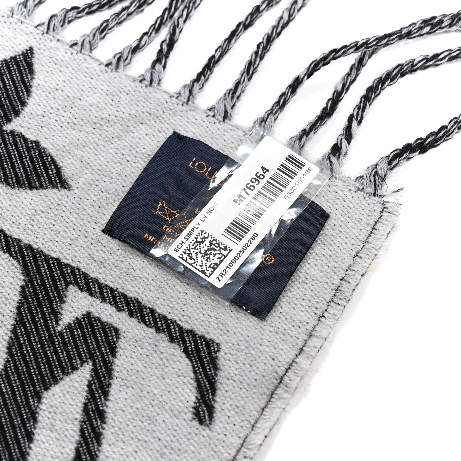 Louis Vuitton Wool Simply LV Scarf Black 3 of 4