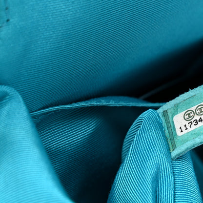 Chanel Satin Coco's Croc 2.55 Reissue 225 Flap Turquoise 7 of 11