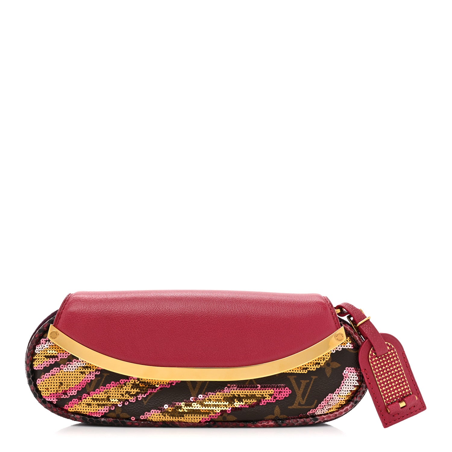 Louis Vuitton Monogram Sequins Savage Cub Clutch Rose 1 of 10