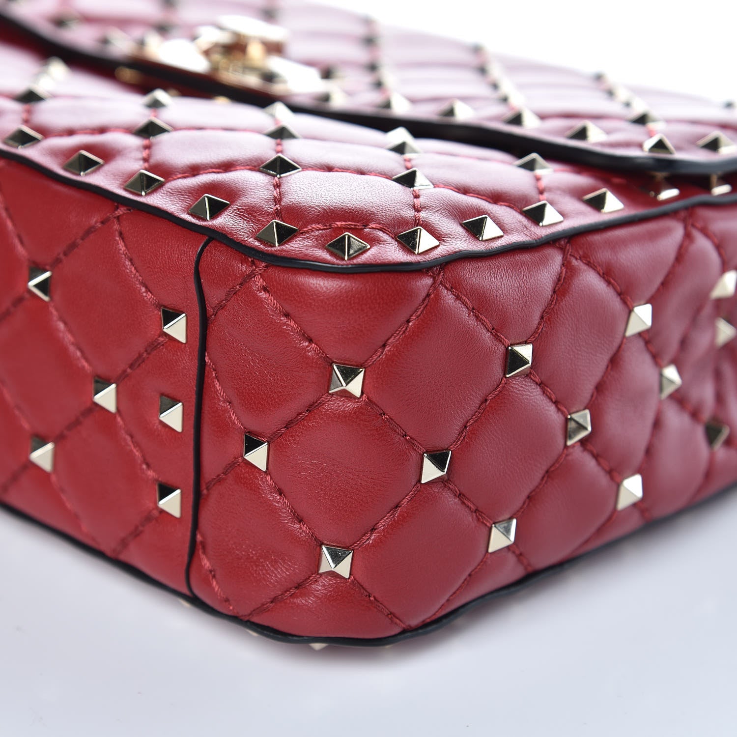 Valentino Garavani Nappa Medium Rockstud Spike Shoulder Bag Rosso Valentino 8 of 8