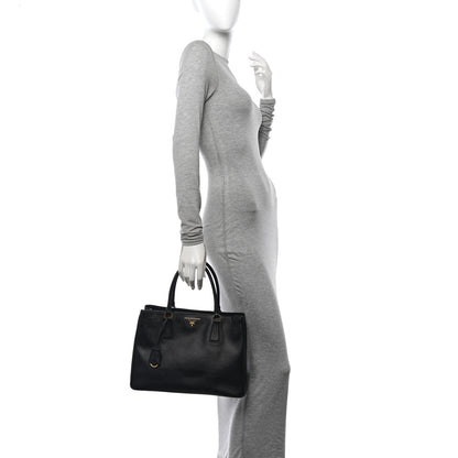 Prada Saffiano Lux Medium Tote Black 2 of 12