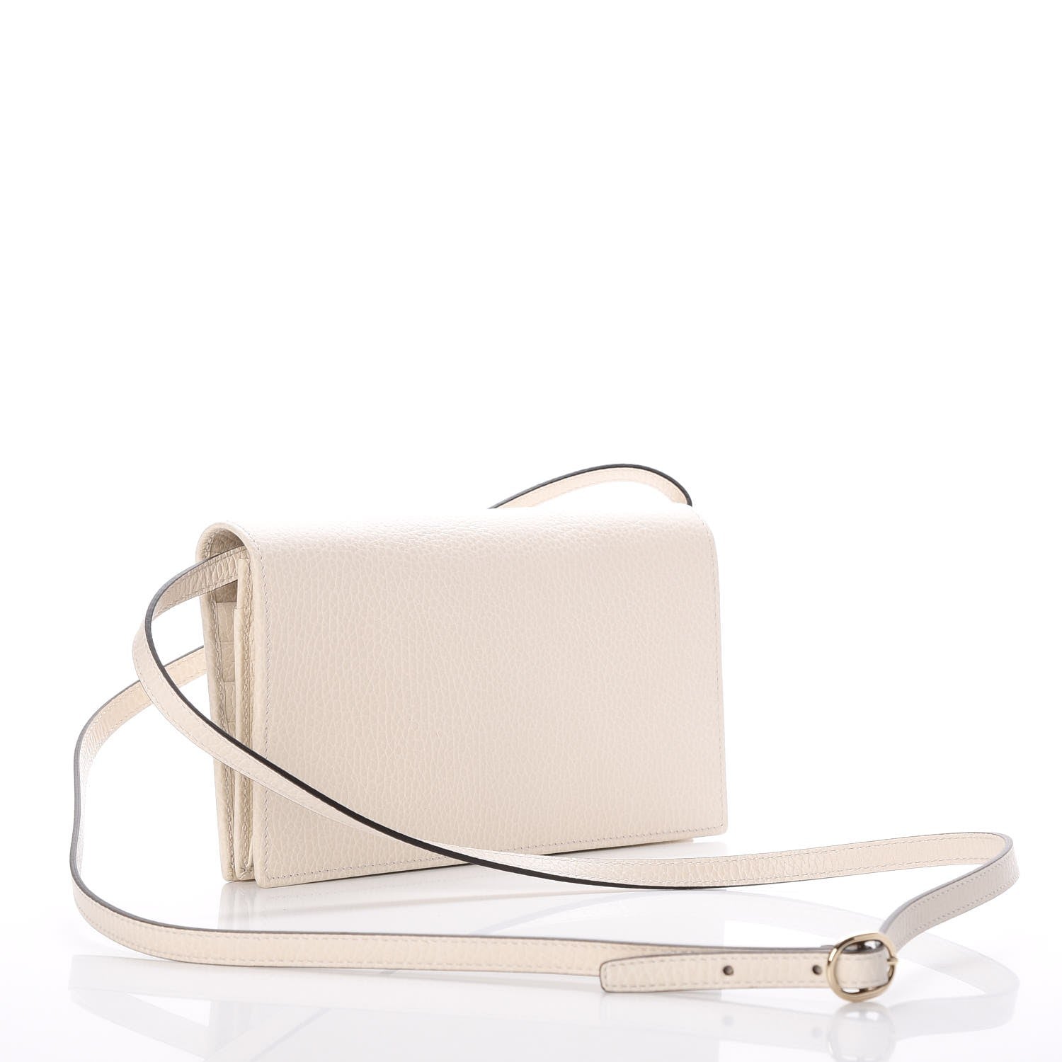 Gucci Dollar Calfskin Mini Swing Wallet Bag Mystic White 3 of 10