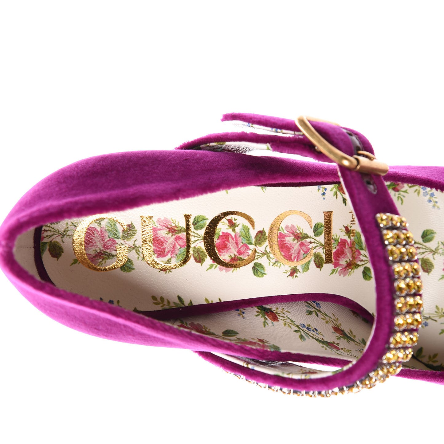 Velvet Crystal Embellished Sylvie High Heel Pumps 37 Fucsia Violet Cyclamen