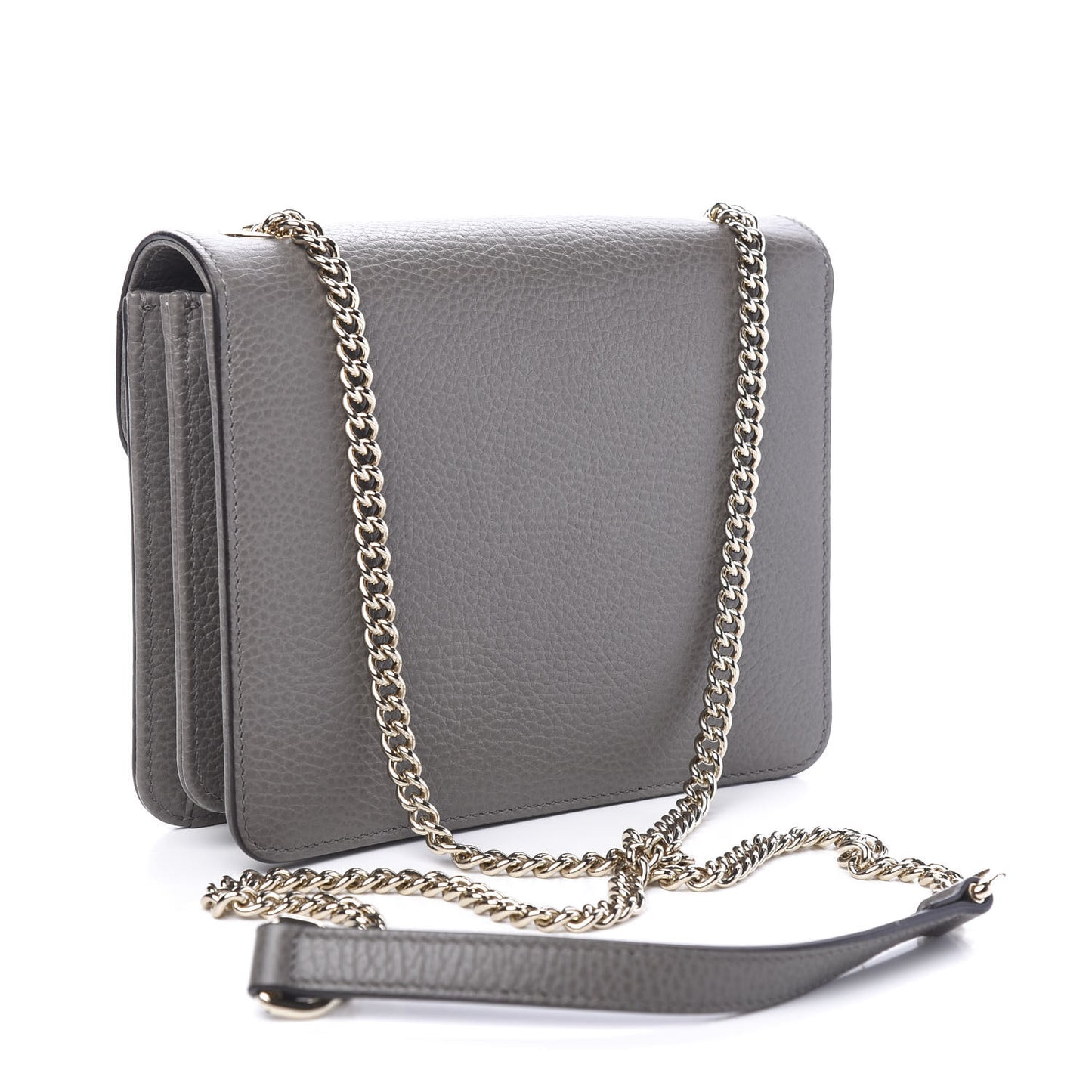 Dollar Calfskin Small Interlocking G Shoulder Bag Loess