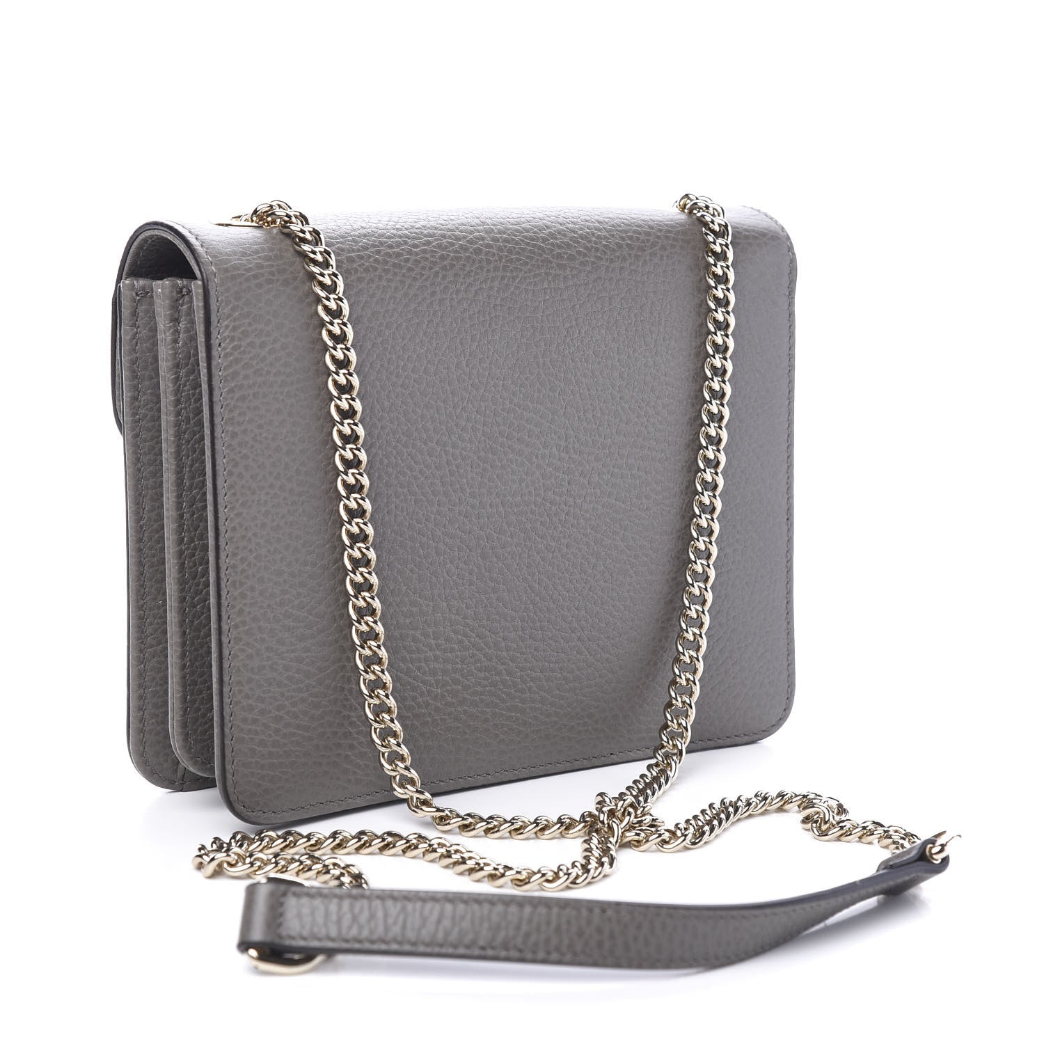 Gucci Dollar Calfskin Small Interlocking G Shoulder Bag Loess 2 of 7