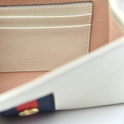 Gucci Textured Calfskin Web Mini Rajah Slim Flap Shoulder Bag Mystic White 6 of 11