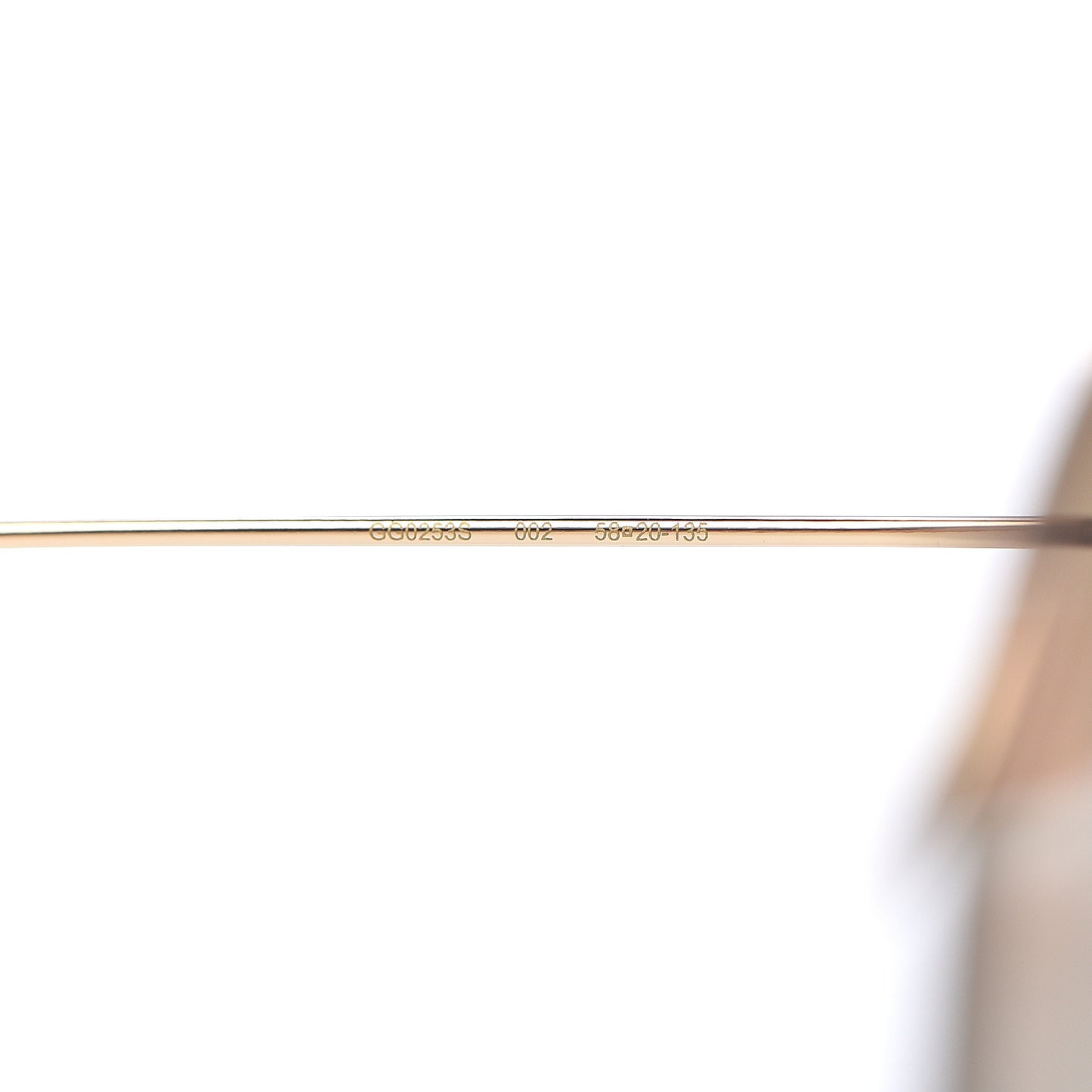 Round Pearl Tip Sunglasses GG0253S Gold