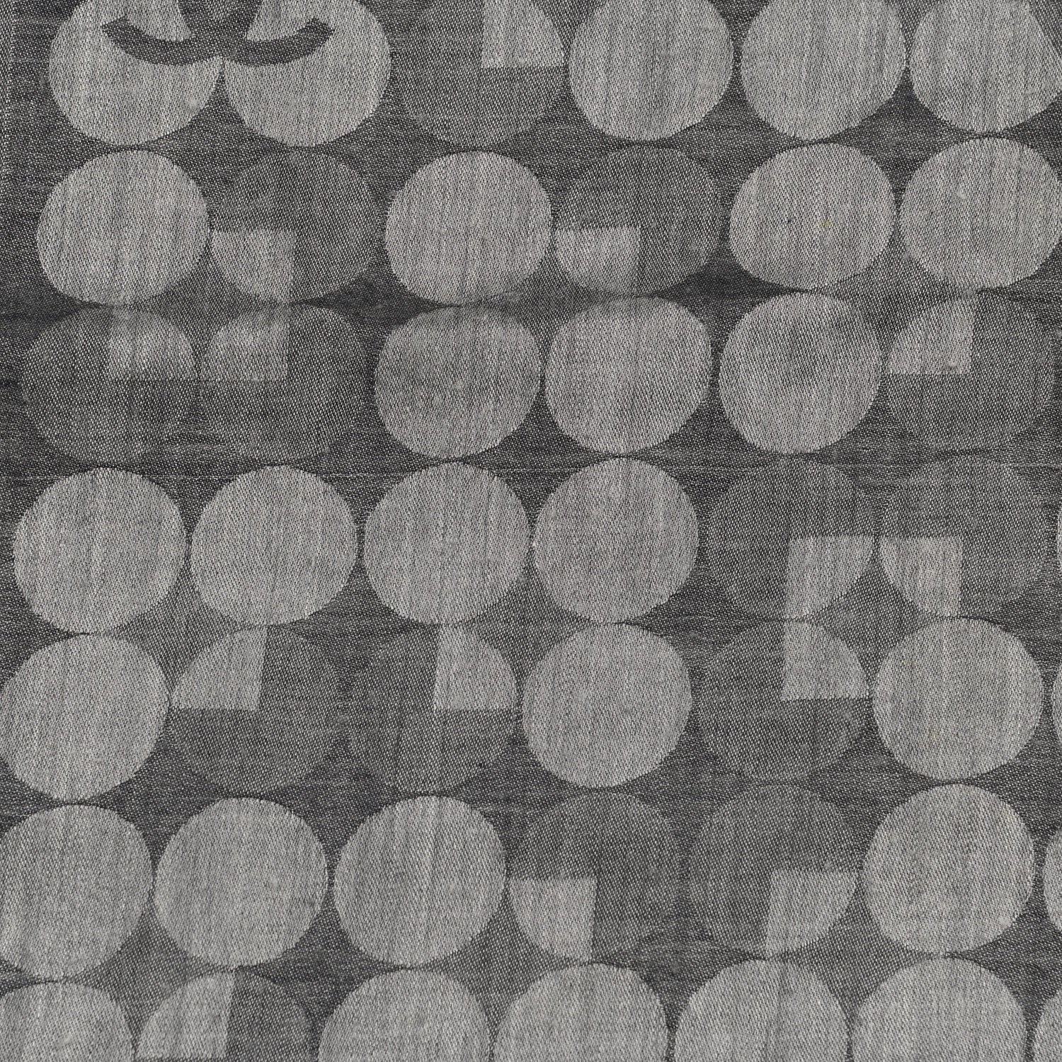 Chanel Cashmere Silk CC Scarf Grey 6 of 8