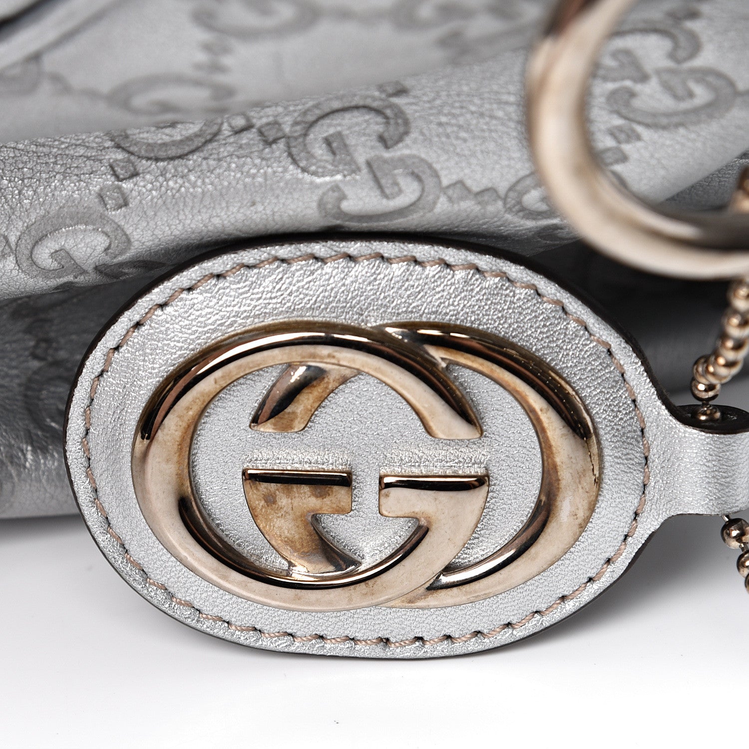 Gucci Guccissima Medium Sukey Tote Silver 11 of 11