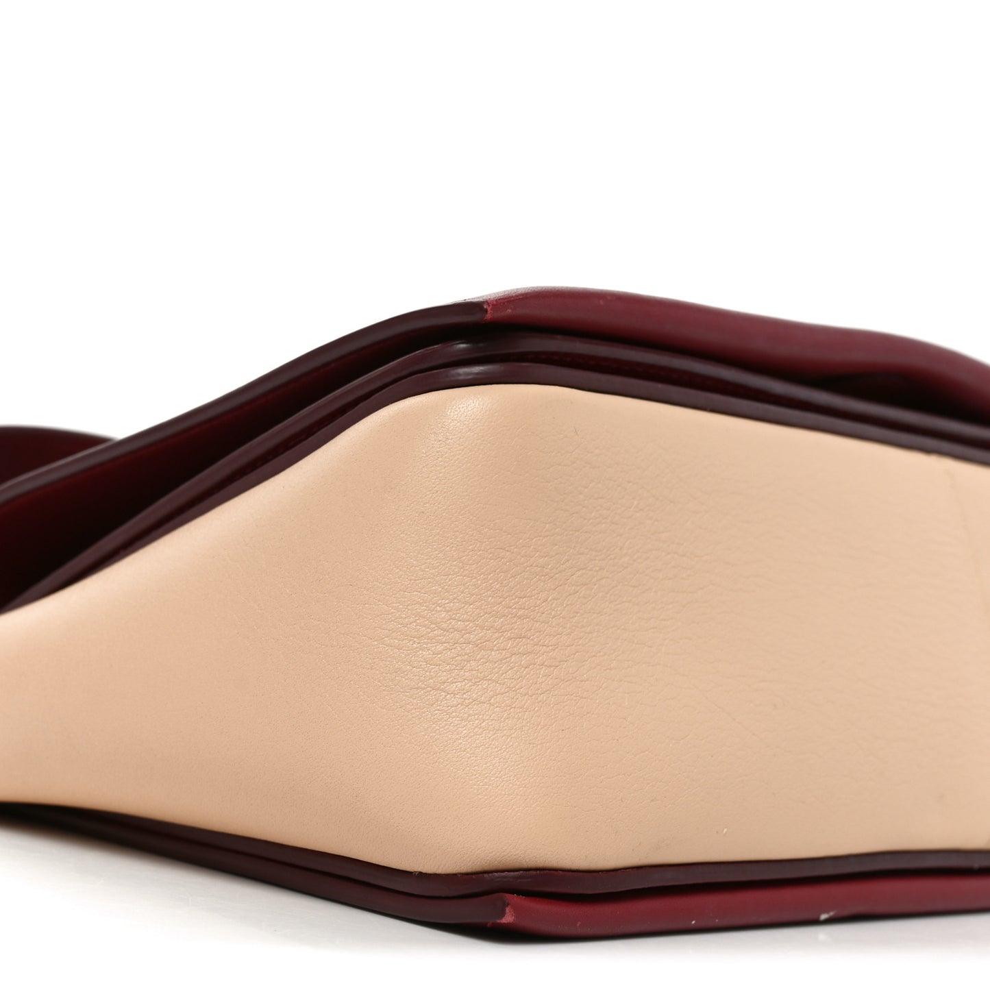 Shiny Smooth Calfskin Medium Frame Shoulder Bag Ruby Nude