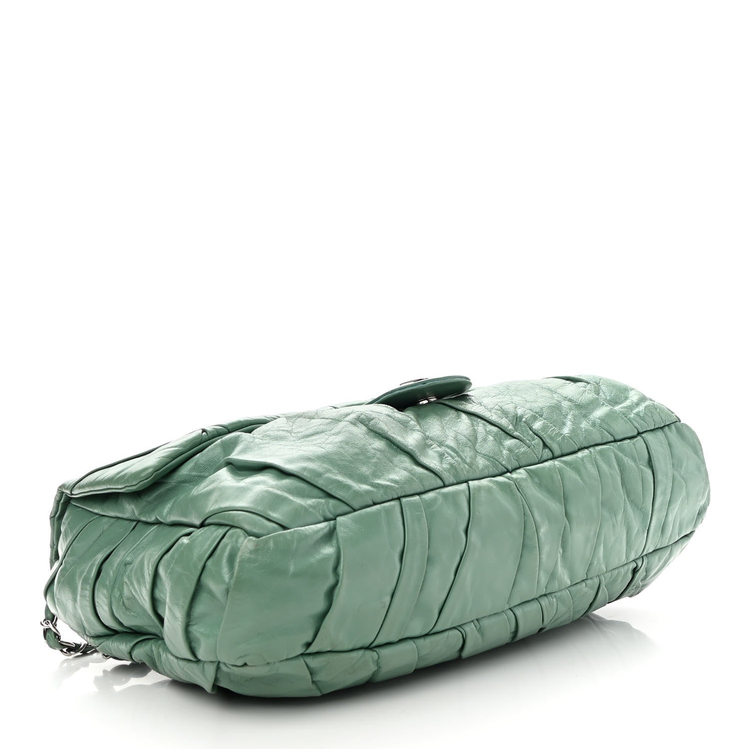 Chanel Glazed Calfskin Twisted Maxi Flap Green 3 of 10
