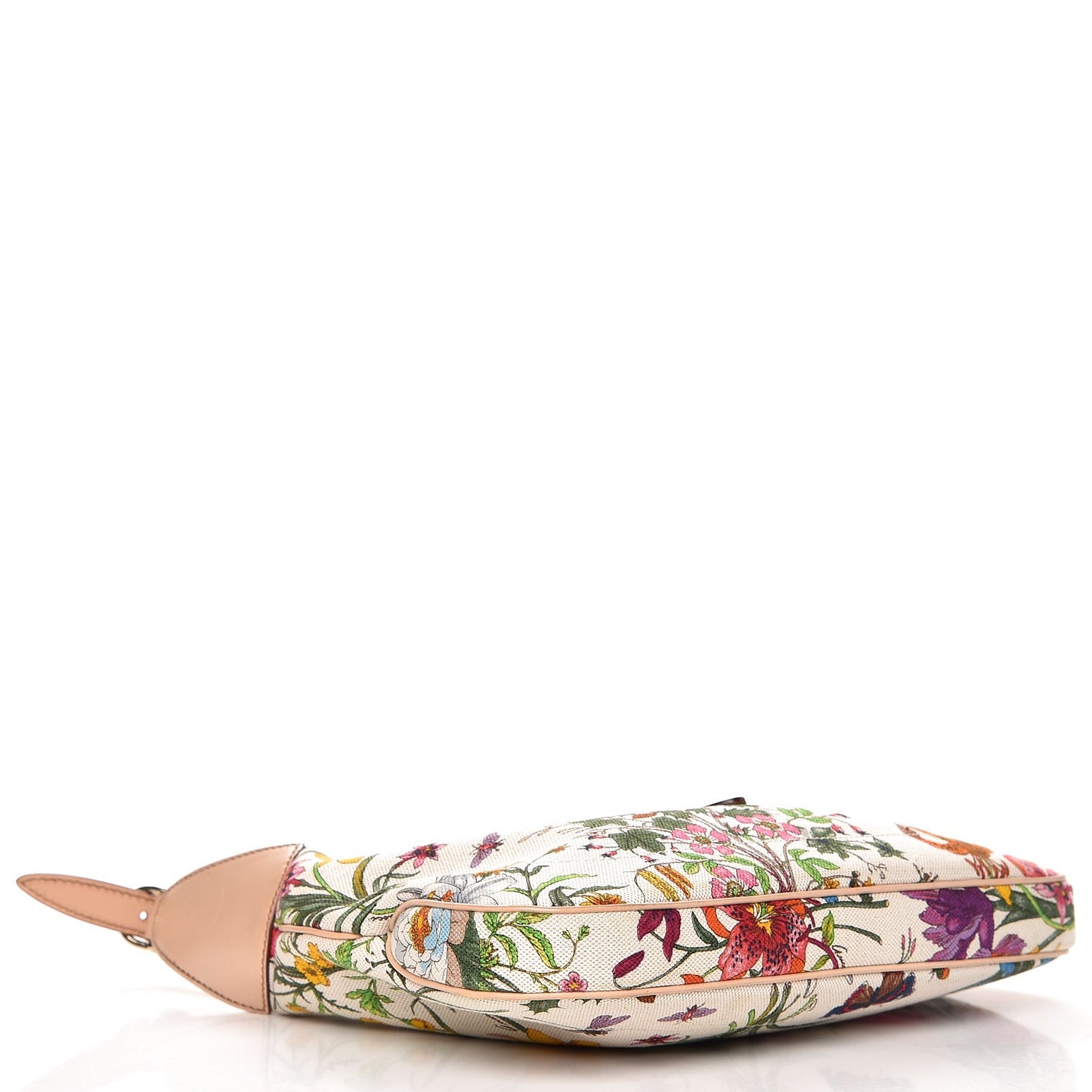 Canvas Floral Flora Small Jackie O Hobo White